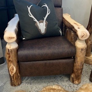 Rustic Log Cabin Recliner From DutchCrafters Amish Furniture