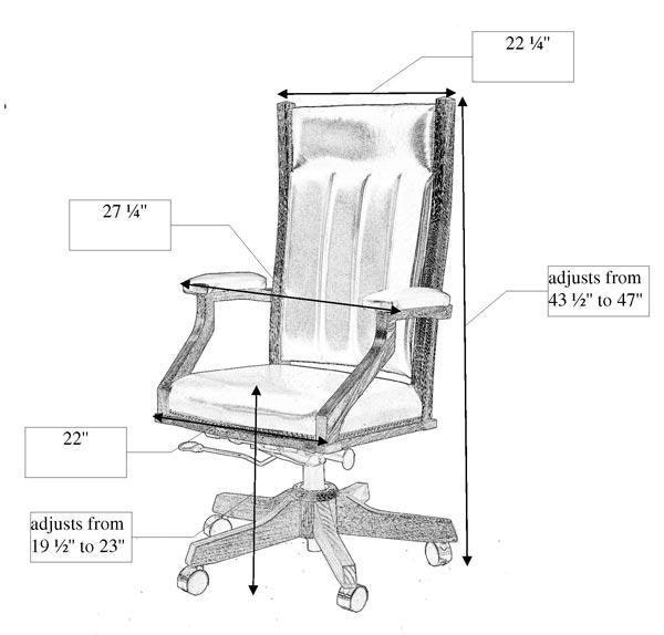 Mission Style Desk Chair From DutchCrafters Amish Furniture