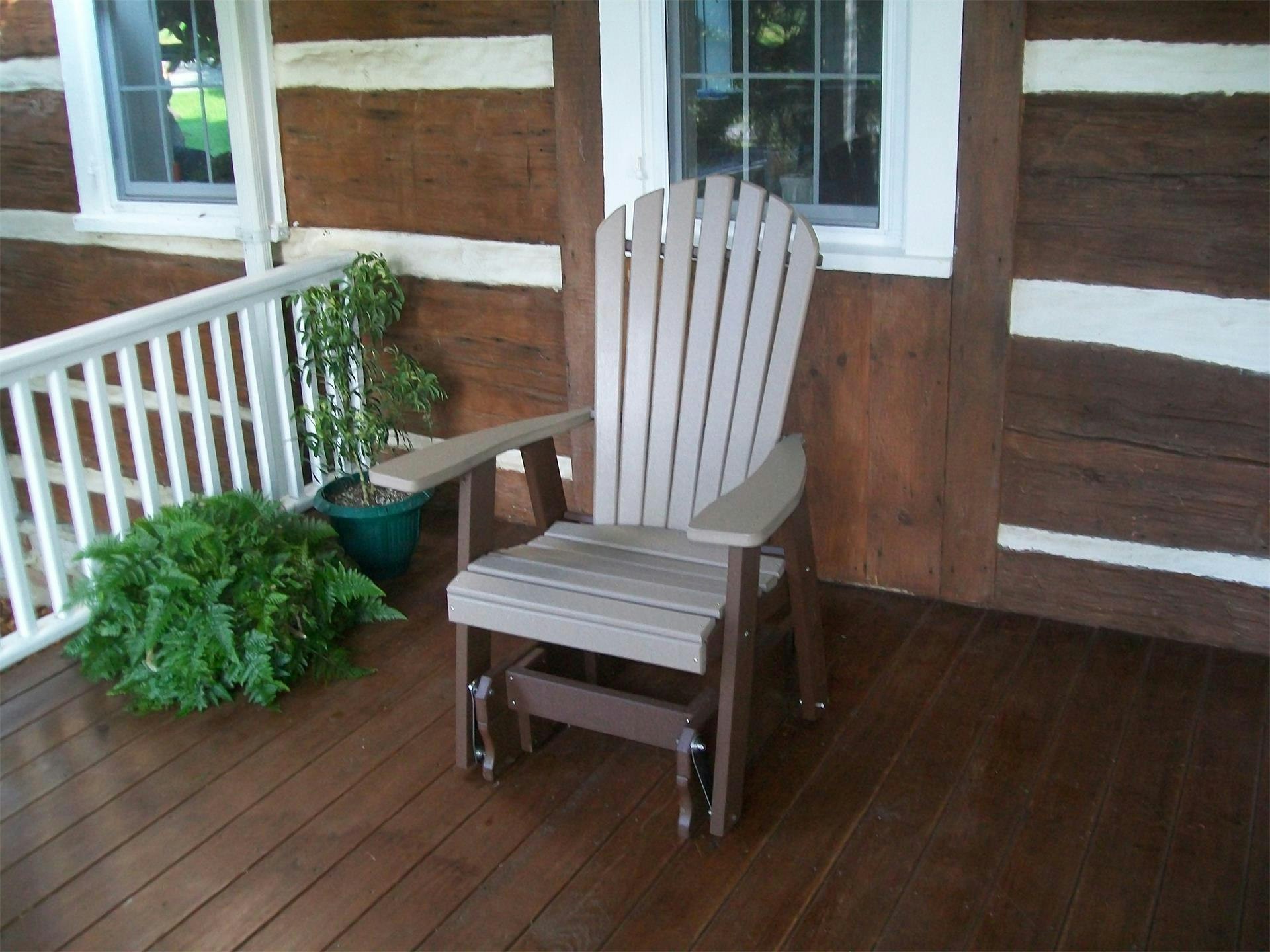 Poly Adirondack Gliding Chair From DutchCrafters Amish Furniture   Pid 57242 Amish Poly Adirondack Gliding Chair  1090 