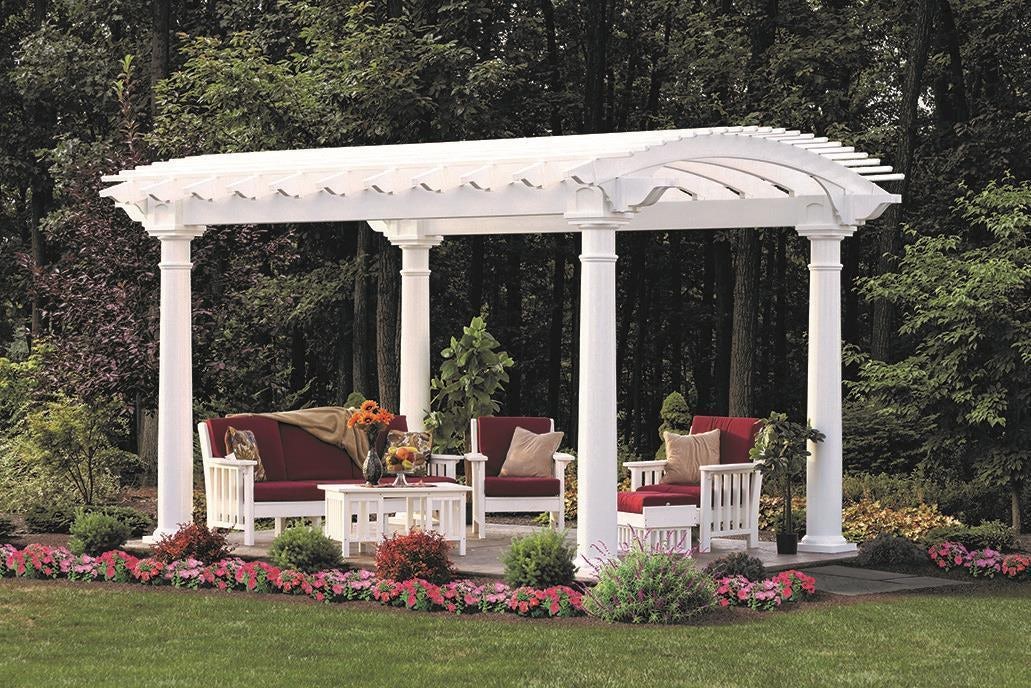 Vinyl Arcadia Pergola Kit from DutchCrafters Amish Furniture