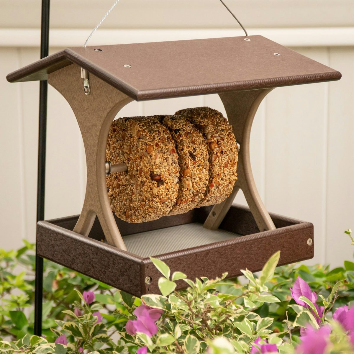 Poly Horizontal Suet Log Bird Feeder from DutchCrafters Amish