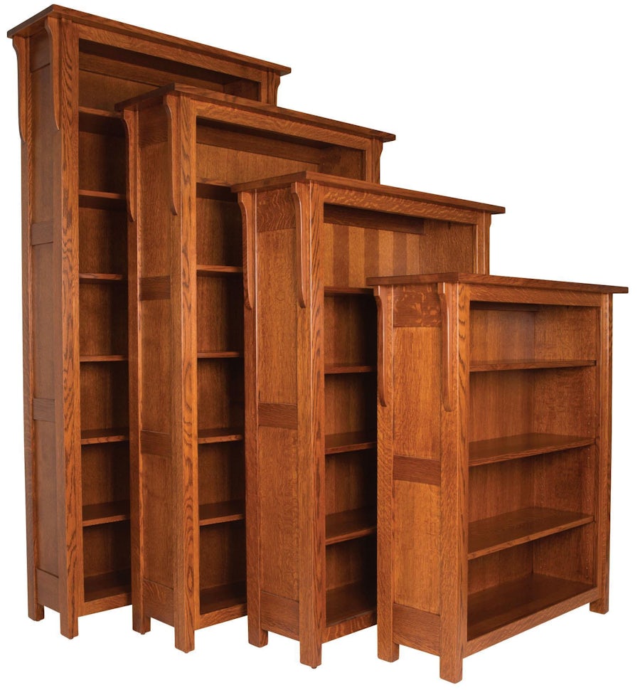 Solid Wood Churchill Bookcase From DutchCrafters Amish Furniture