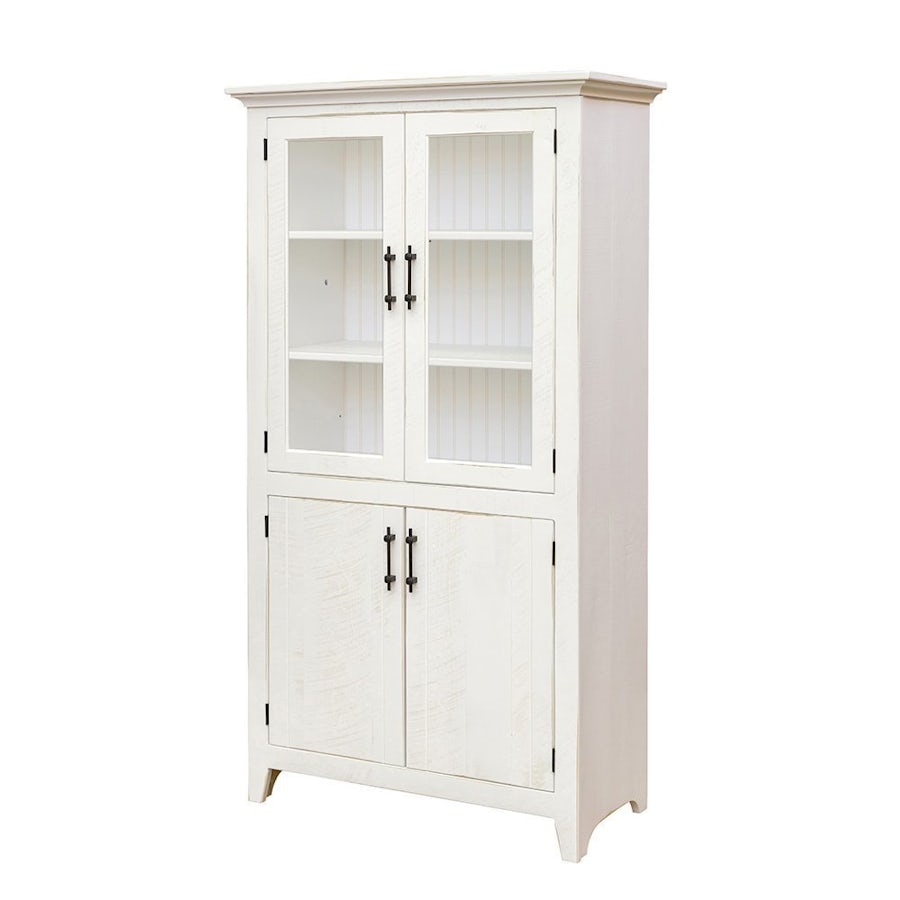 Amish Pine 4Door Pantry Cupboard from DutchCrafters Amish Furniture