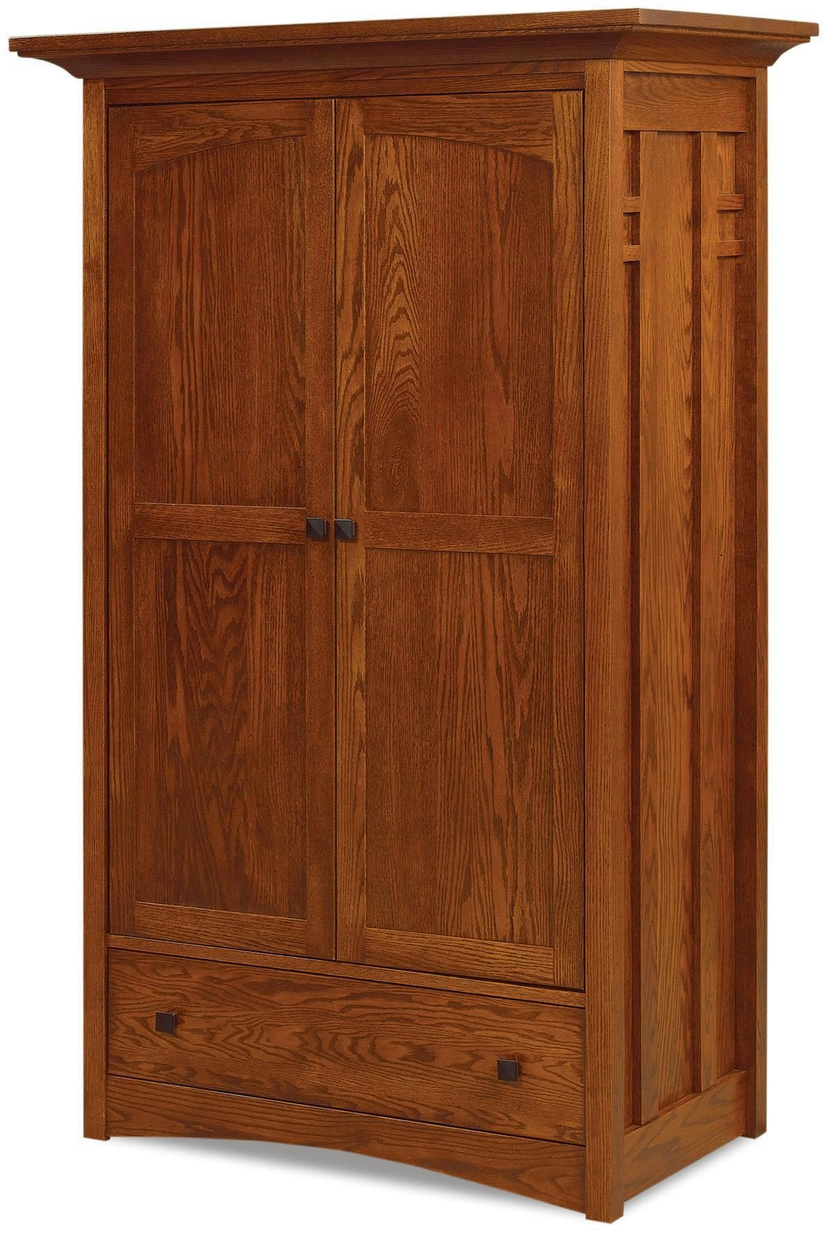 Solid Wood Mission Wardrobe Armoire from DutchCrafters Amish Furniture