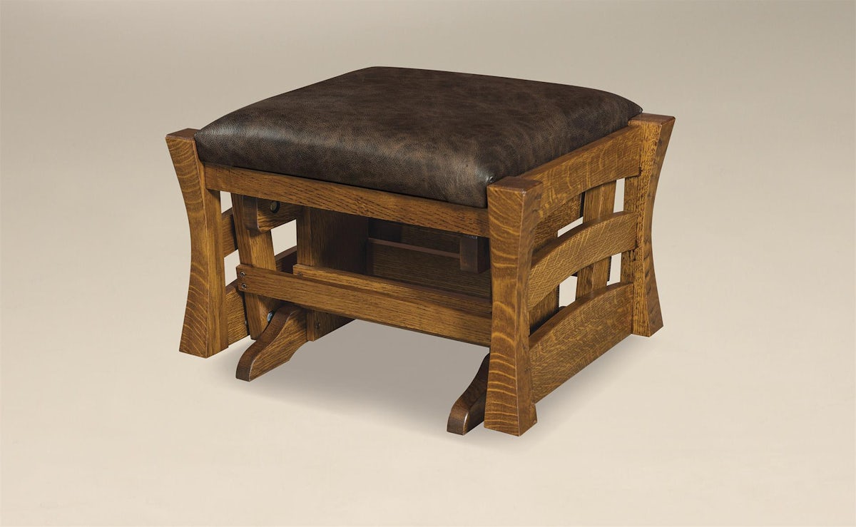 22" Wide Gliding Ottoman from DutchCrafters Amish furniture