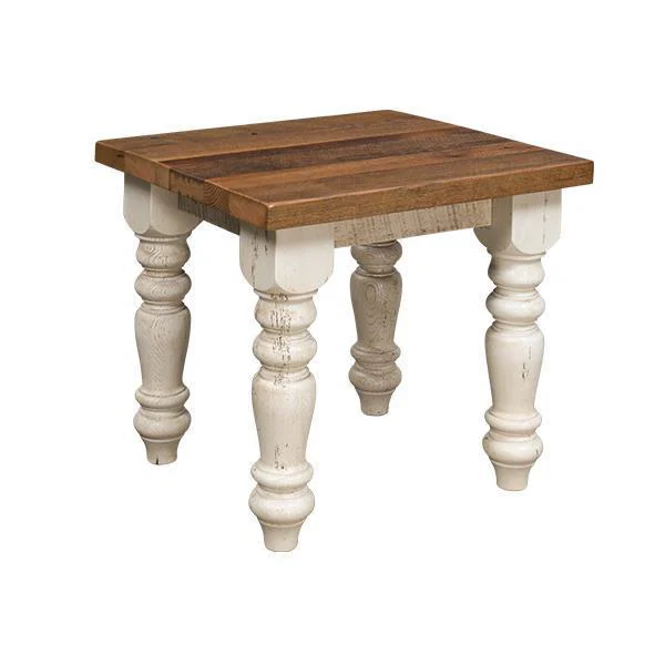 Farmhouse Reclaimed Barn Wood End Table from DutchCrafters Amish