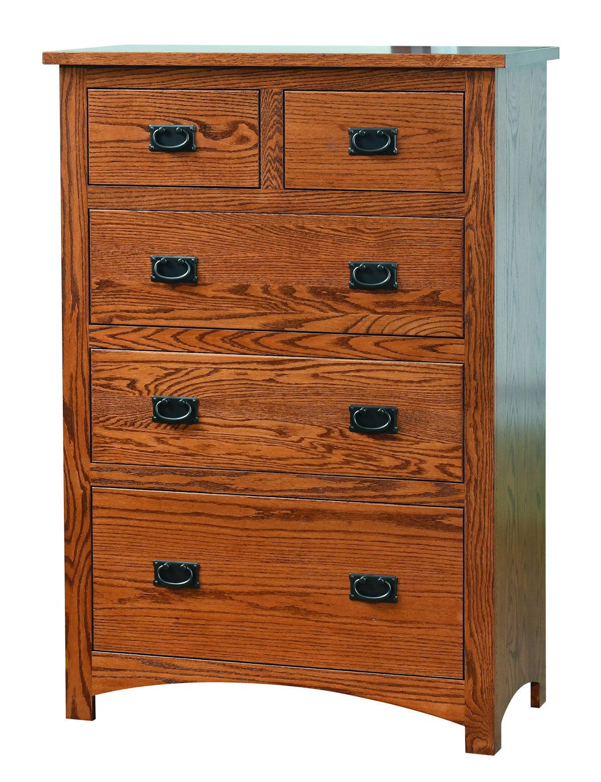 Amish Siesta Mission Chest of Drawers in Oak Wood - Quick Ship from