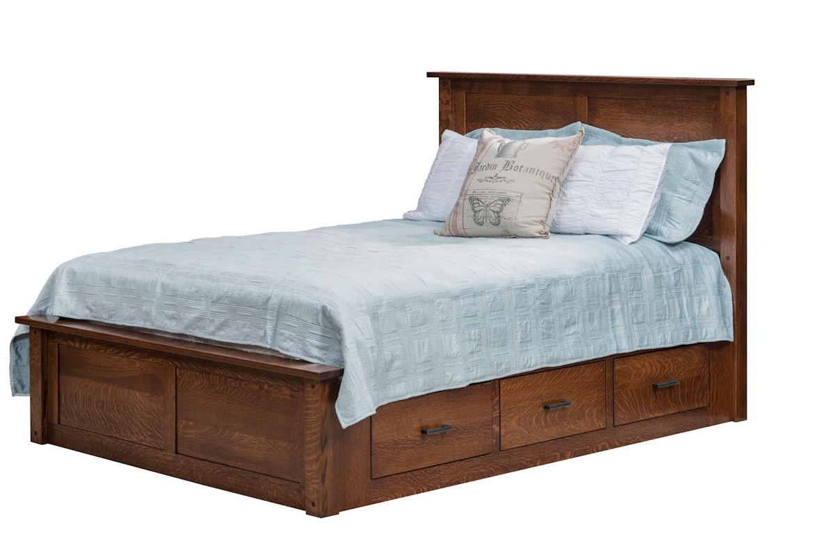 Hardwood Platform Storage Bed From Dutchcrafters Amish Furniture 