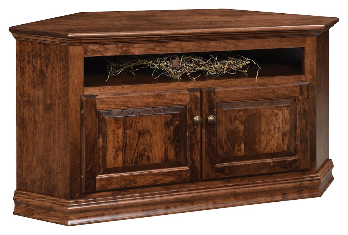 Transitional Corner TV Stand by DutchCrafters Amish Furniture
