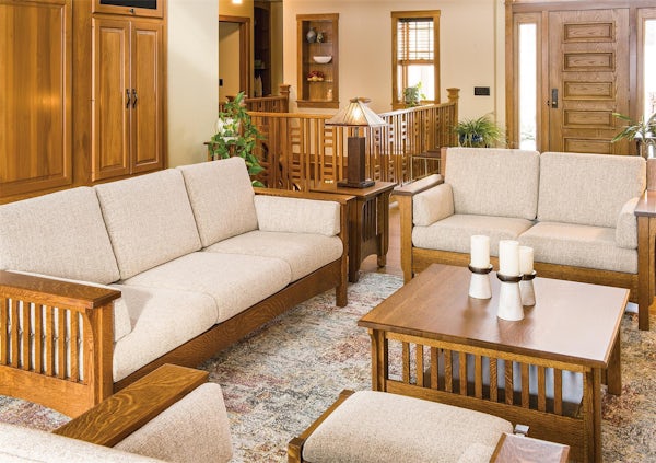 Mission Living Room Furniture 6-Piece Set from DutchCrafters Amish