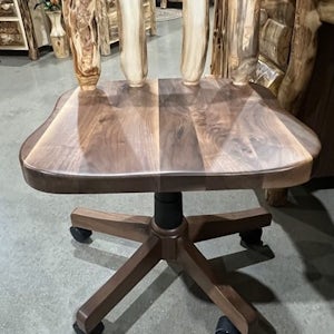 Rustic Log Desk Chair | DutchCrafters Amish Log Furniture