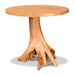 Amish Handcrafted Rustic Tree Stump Dining Table | Natural Log Base