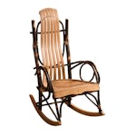 Rustic Hickory Wood Rocker with Optional Footstool | DutchCrafters