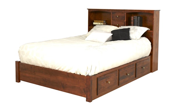 Sonora Bookcase Bed with Storage from DutchCrafters Amish Furniture