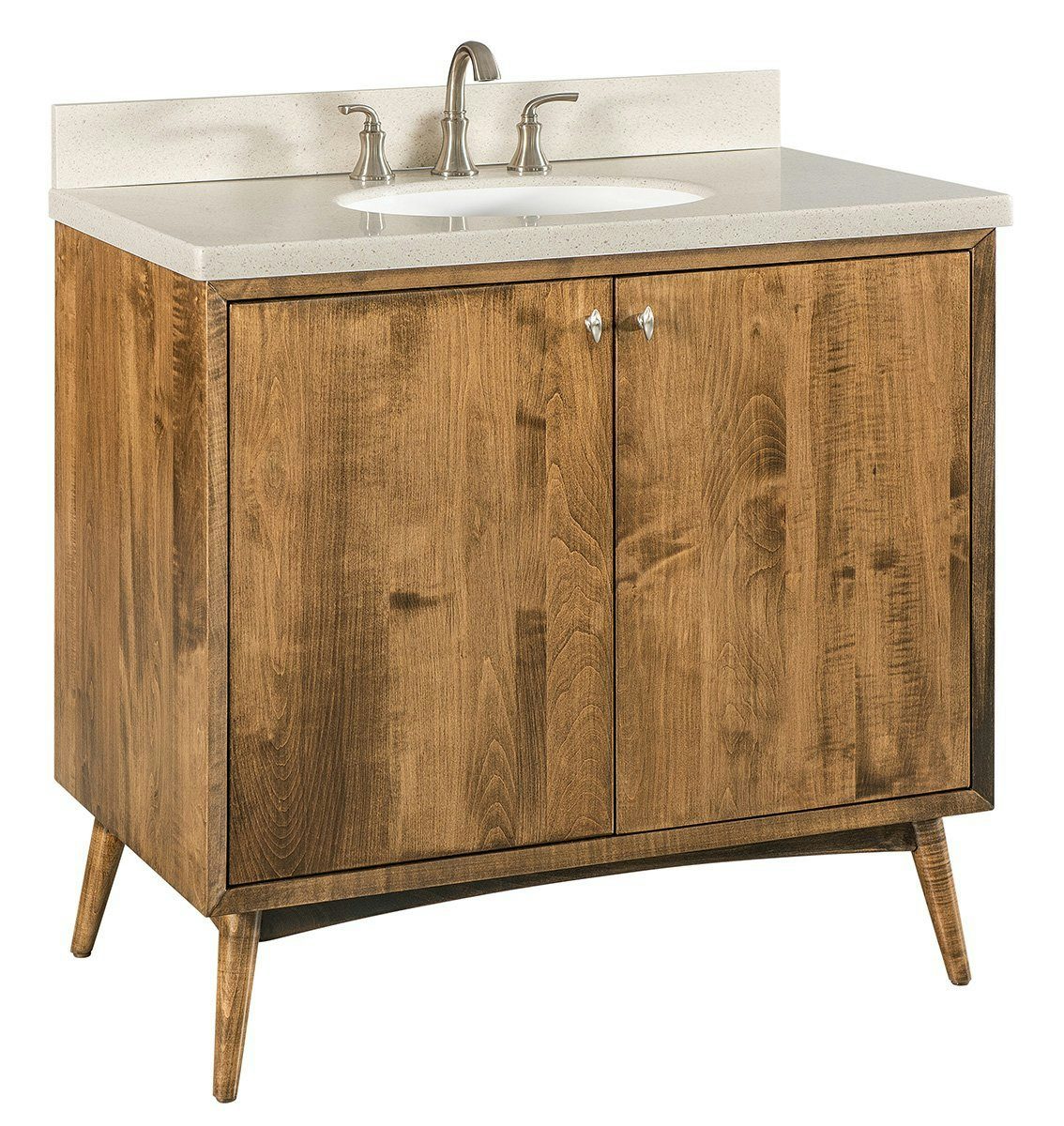 36" MidCentury Single Bath Vanity from DutchCrafters Amish Furniture