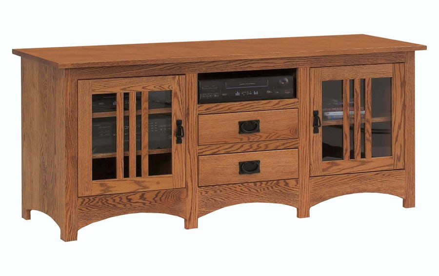 Roanoke 65" TV Stand with Two Doors and Drawers from DutchCrafters