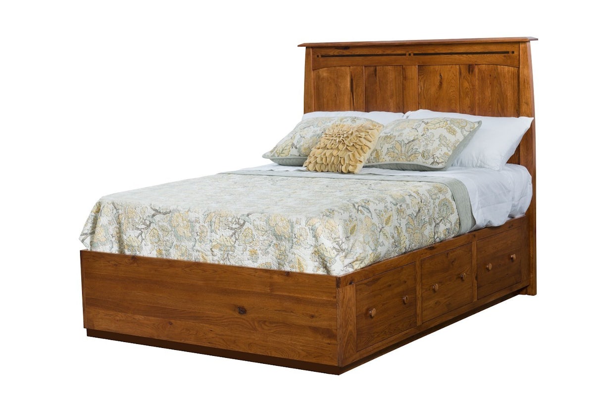 Mission Platform Bed with Storage from DutchCrafters Amish Furniture