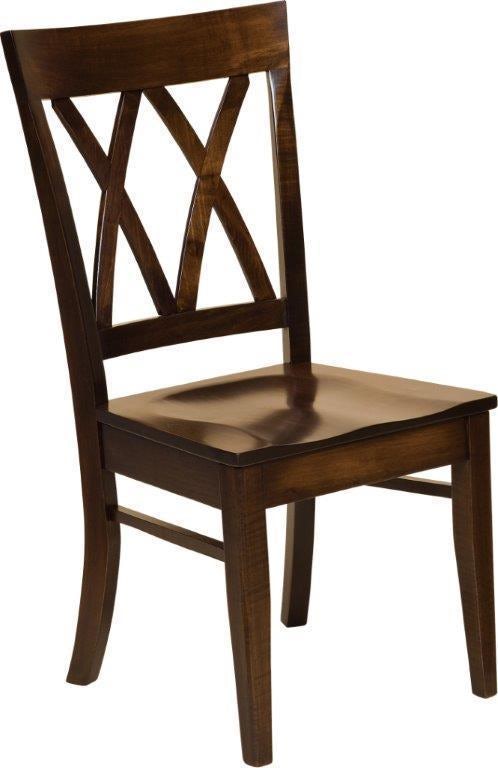 Solid Wood Double X Back Dining Chair