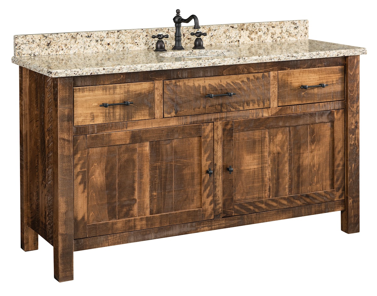 Rustic Bathroom Vanity from DutchCrafters Amish Furniture
