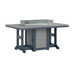 Berlin Gardens Poly 44" x 72" Rectangular Garden Classic Fire Table
