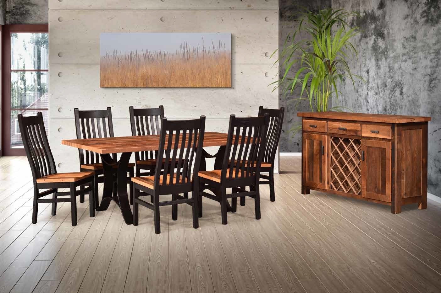 Golden Gate Barnwood Dining Set From DutchCrafters Amish Furniture