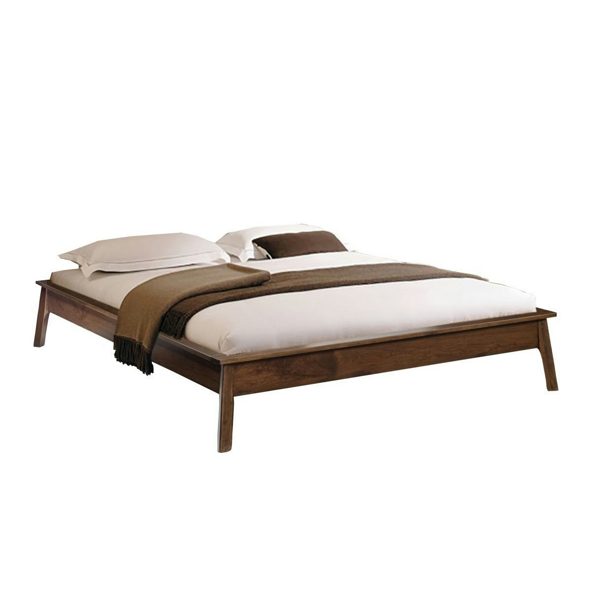 Edinburgh Mid Century Modern Platform Bed Frame With No Headboard