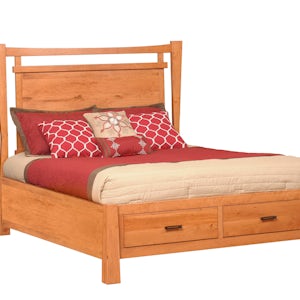 Modern Rustic Panel Bed from DutchCrafters Amish Furniture