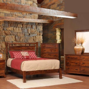Modern Rustic Panel Bed from DutchCrafters Amish Furniture