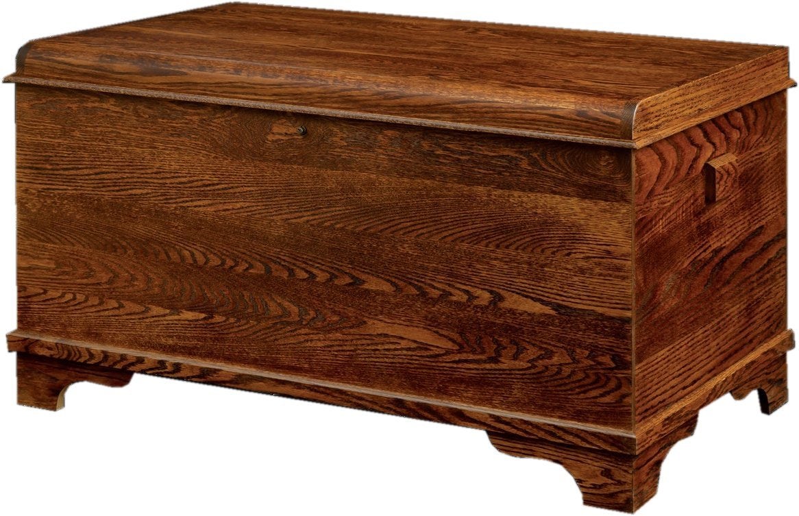 Amish Red Oak Waterfall Hope Chest from DutchCrafters Amish Furniture