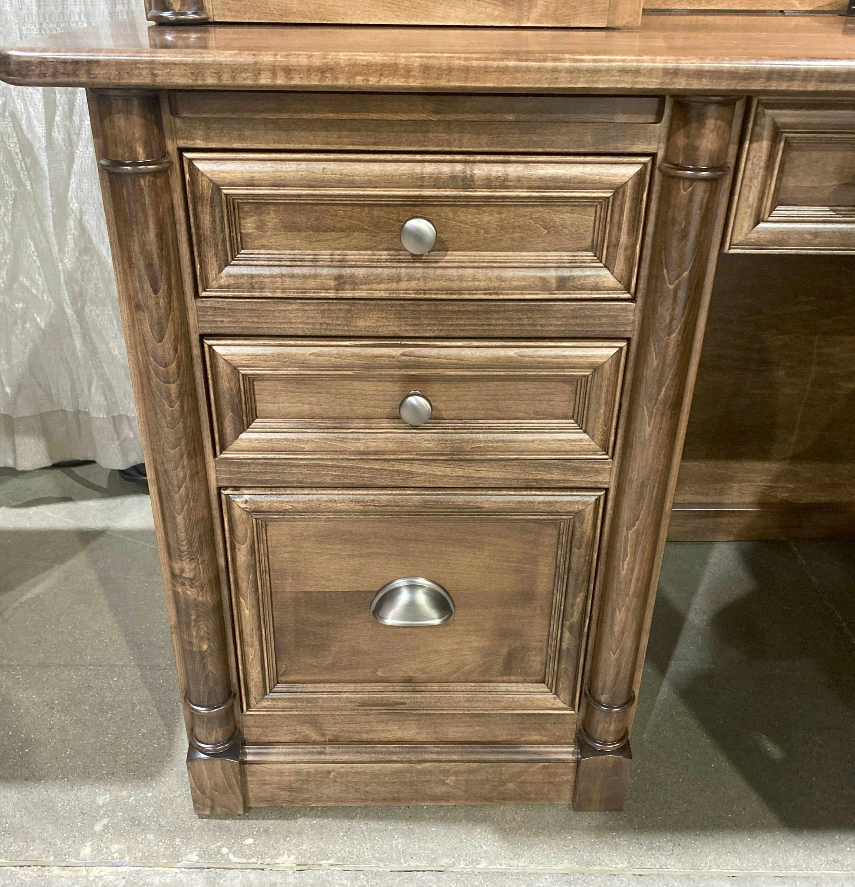 Rivenspire Corner Desk with Optional Hutch Topper from DutchCrafters