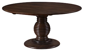 Spooled Round Single Pedestal Dining Table from DutchCrafters Amish