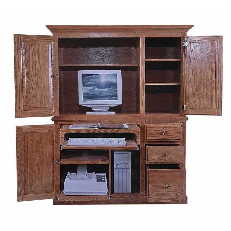 Amish Office Armoire Desk from DutchCrafters Amish Furniture