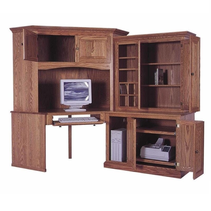 Large Corner Computer Desk from DutchCrafters Amish Furniture