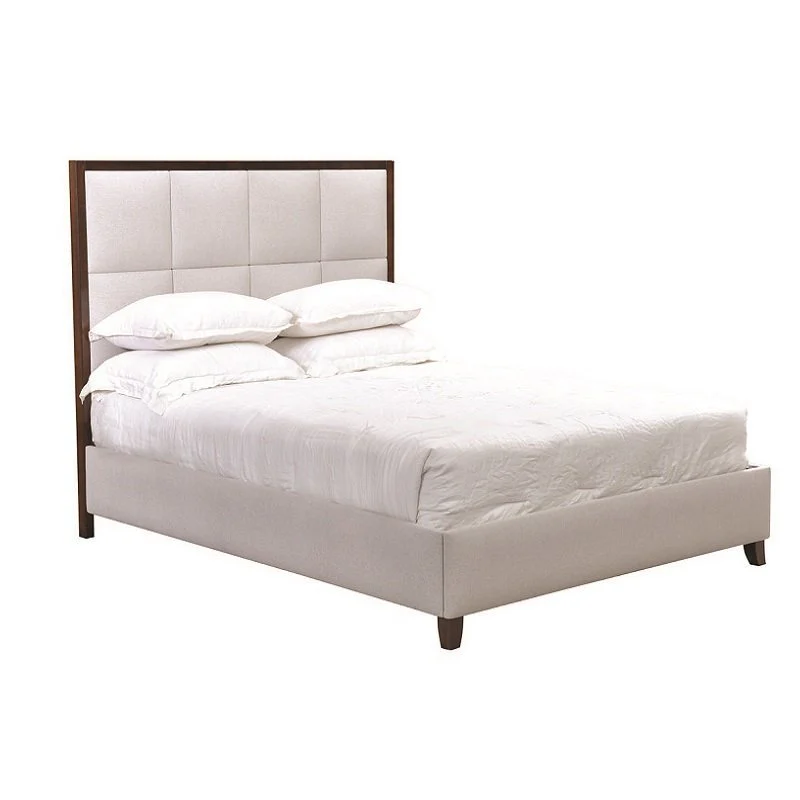 Modern High Headboard Upholstered Bed - Quick Ship from DutchCrafters