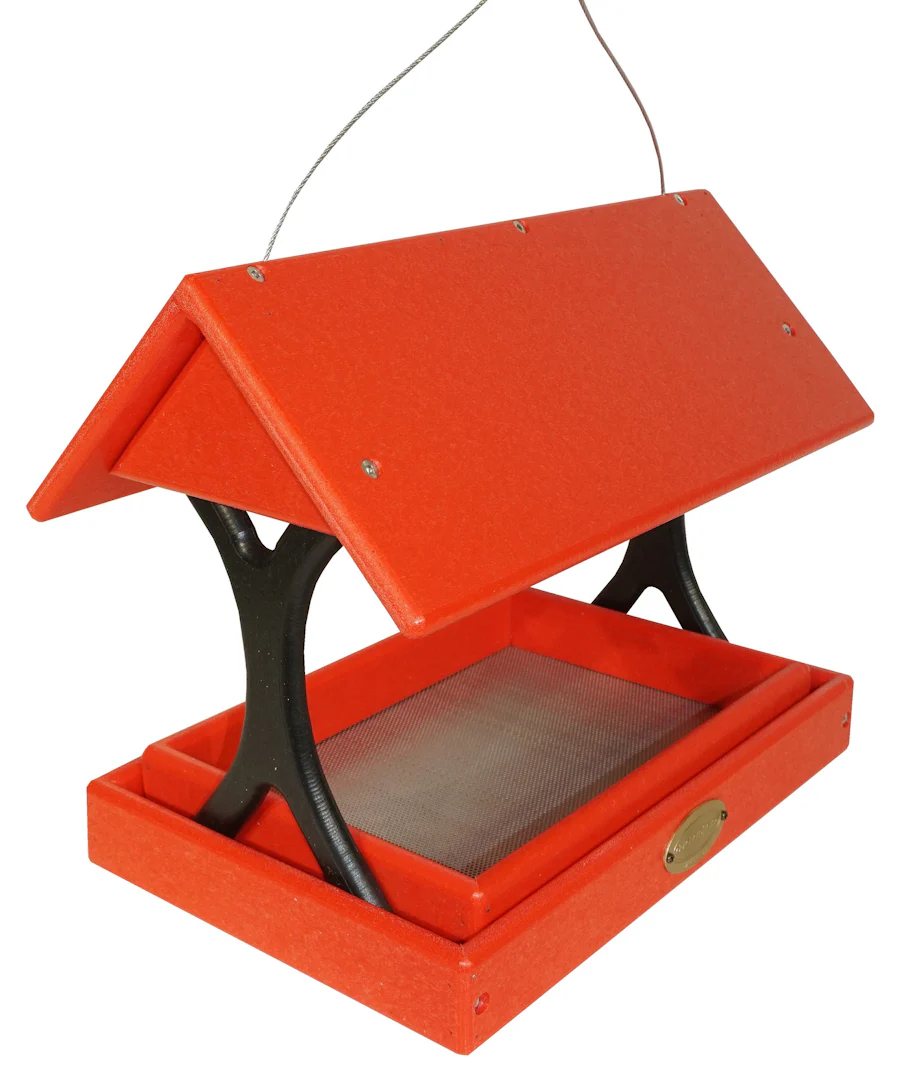 Amish Poly FlyThru Bird Feeder with Removable Tray