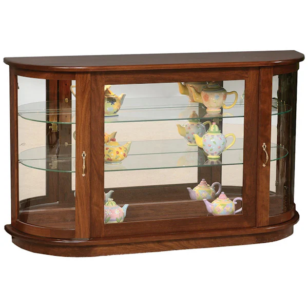 Small Rounded Curios Ennis Rounded Curio Cabinet from DutchCrafters Amish Furniture