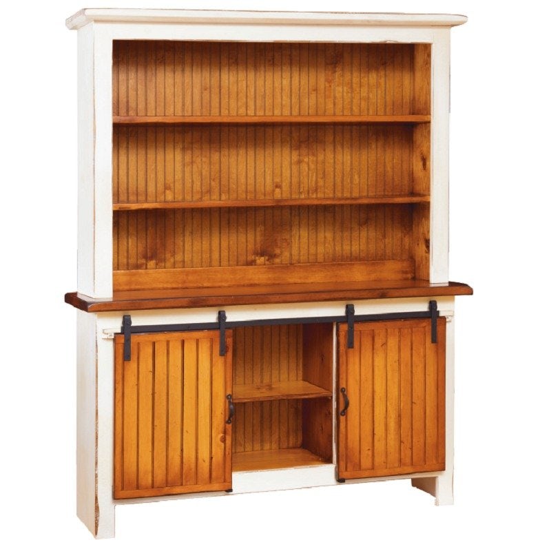 6' Barn Door Hutch with optional Upper Doors from DutchCrafters Amish