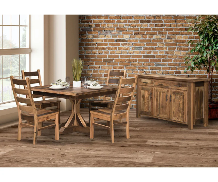 Norwich Reclaimed Barnwood Dining Set from DutchCrafters Amish