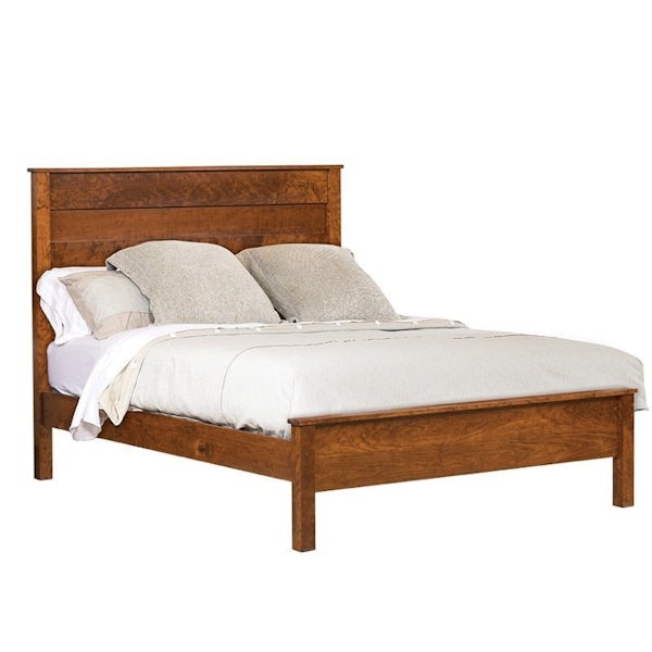 Solid Wood Layla Panel Bed with Low Footboard - Quick Ship from