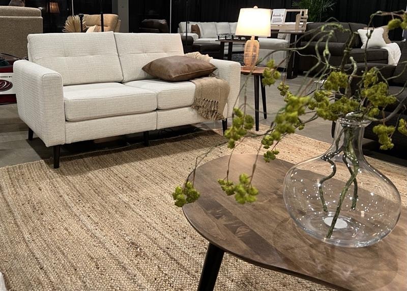 Amish Kidney-Shaped Contemporary Coffee Table | Solid Wood Accent - Amish Wood Mid Century Coffee Table