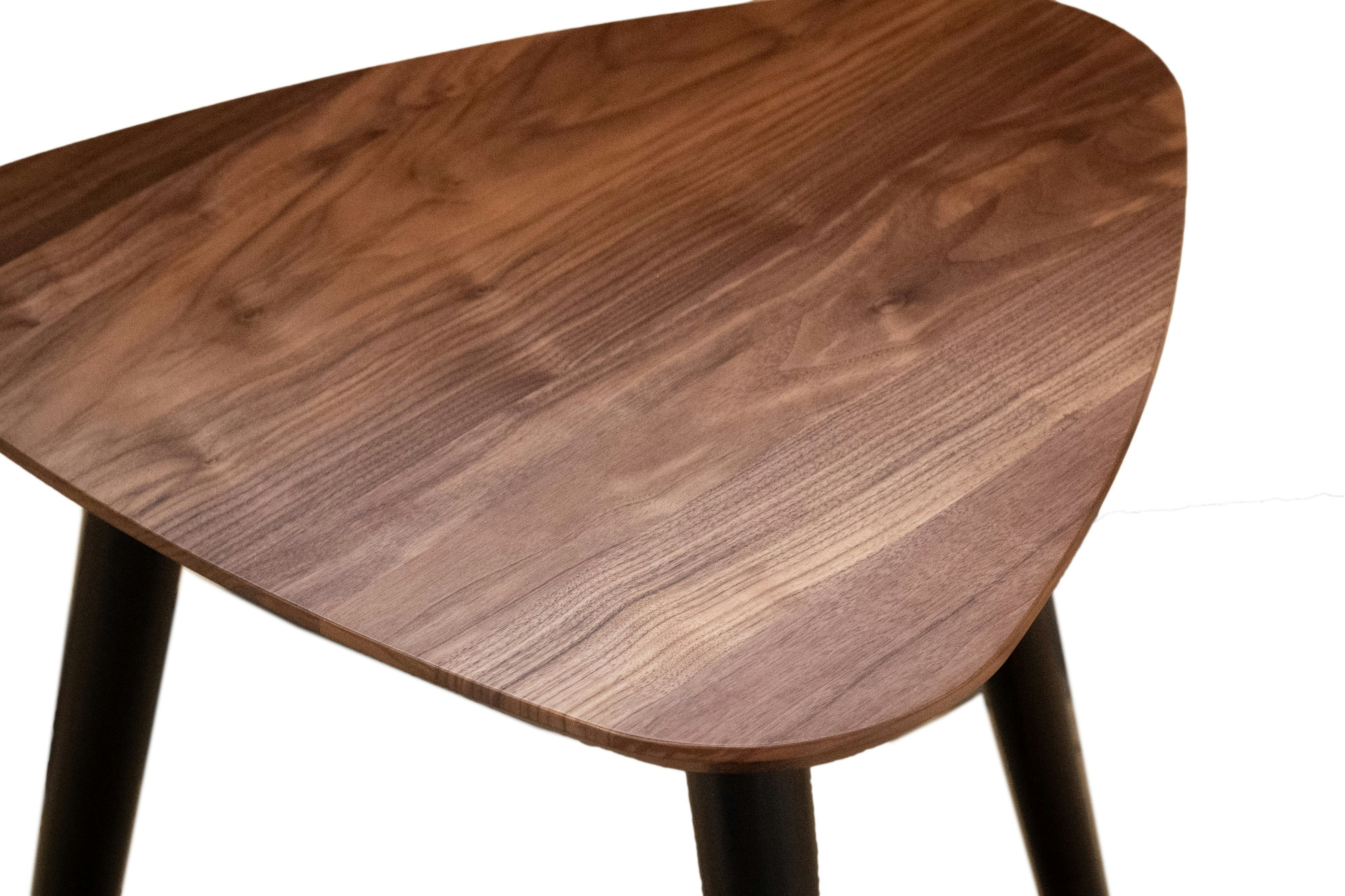 Mid-Century Modern 3-Legged End Table | DutchCrafters - Amish Wood Mid Century Coffee Table