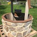 Jumbo Stone Wishing Well with Poly Roof - Handmade Garden Décor