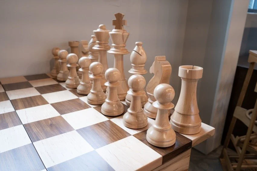 Handcrafted Large Chess Pieces From DutchCrafters Amish Furniture