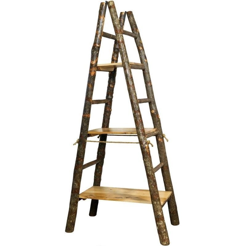 Showcase Ladder with Solid Shelves from DutchCrafters Amish Furniture