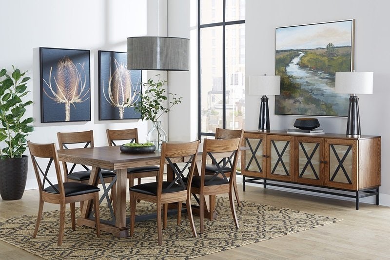 Modern 8Piece Dining Room Furniture Set from DutchCrafters Amish