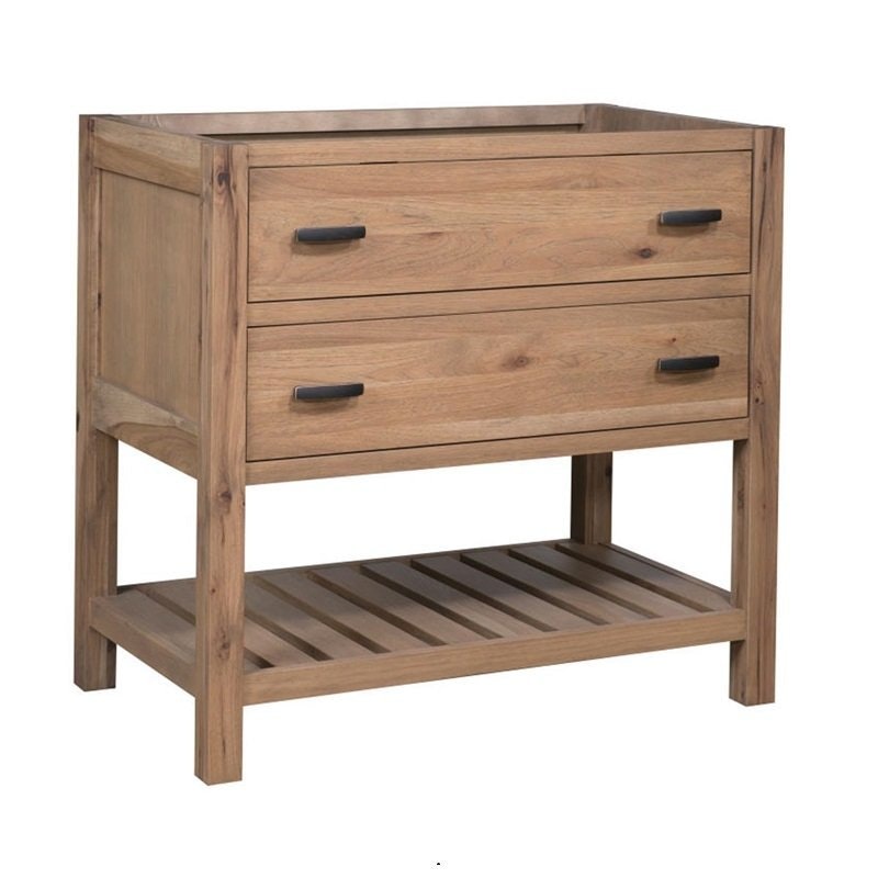 Spa Style Bathroom Vanity with Open Shelf | DutchCrafters