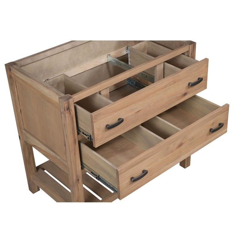 Spa Style Bathroom Vanity with Open Shelf | DutchCrafters