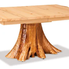 Handcrafted Rustic Tree Stump Dining Table | Unique Amish Table