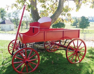 Jumbo Rustic Buckboard Wagon by Dutchcrafters Amish Furniture