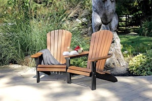 Amish Outdoor Wood and Poly Settees from DutchCrafters Amish Furniture